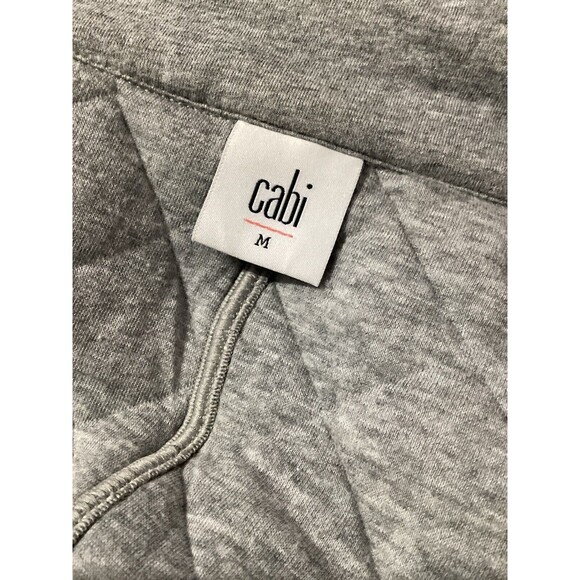 Cabi 100% Cotton Gray Quilted Double Breasted Short Blazer Jacket M - Picture 5 of 6